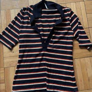 Free people 70s style colored short sleeve